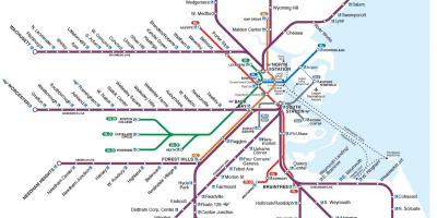 مسافر ریل بوسٹن کا نقشہ