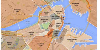 کے شہر بوسٹن zoning کا نقشہ