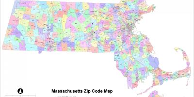 زپ کوڈ بوسٹن کا نقشہ