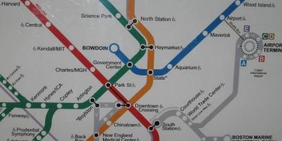 بوسٹن جنوبی اسٹیشن کا نقشہ