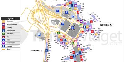 نقشہ کے لوگان بین الاقوامی ہوائی اڈے