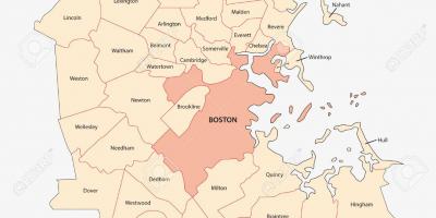 میٹرو بوسٹن کا نقشہ
