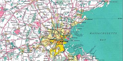 نقشہ کے گریٹر بوسٹن کے علاقے