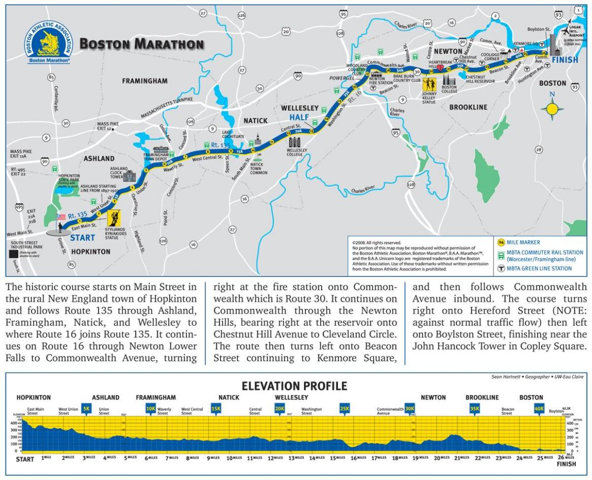بوسٹن میراتھن ترقی کا نقشہ