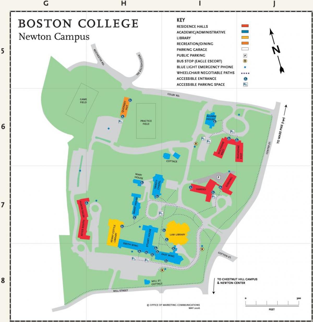 نقشہ کے بوسٹن کالج کے