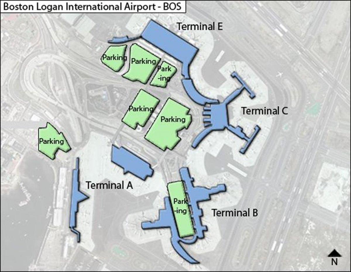 نقشہ کے بوسٹن لوگان ہوائی اڈے
