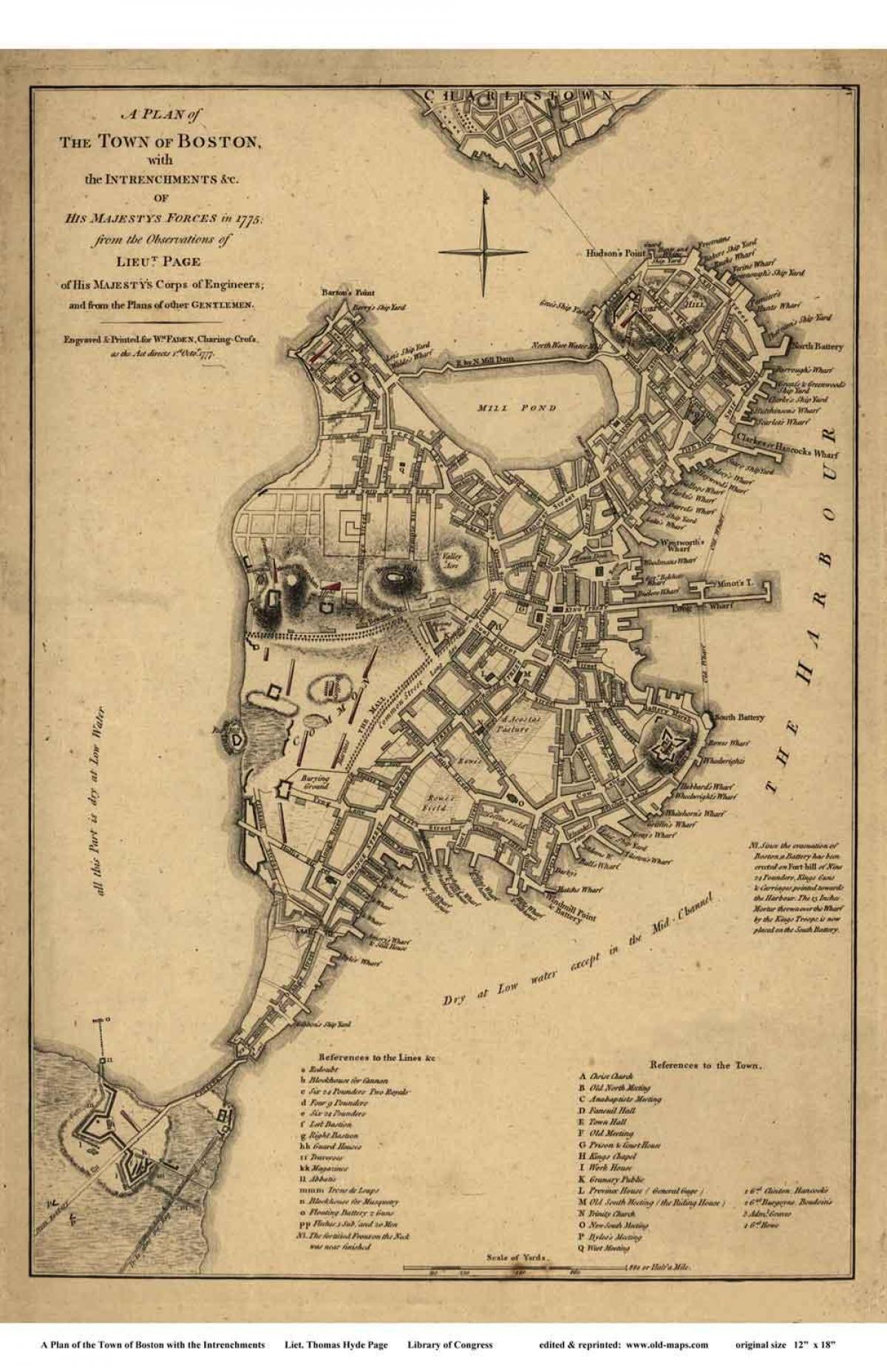 نقشہ کے تاریخی بوسٹن