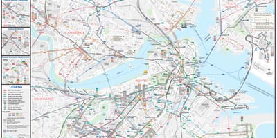 MBTA بس کا نقشہ