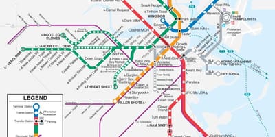 MBTA ٹی نقشہ