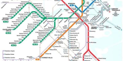 نقشہ کے MBTA