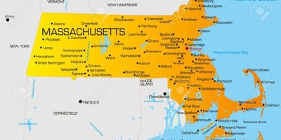 Massachuset نقشہ