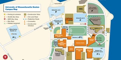 Umass بوسٹن کیمپس کا نقشہ